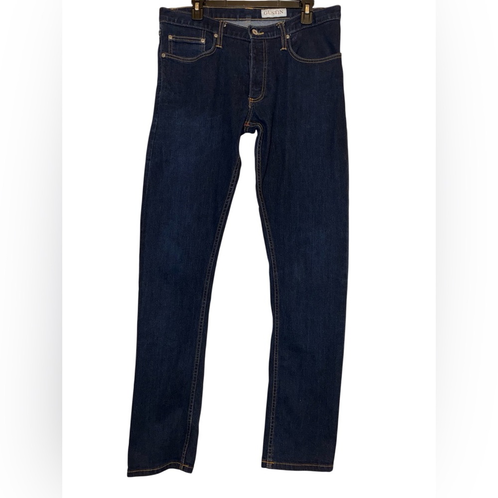 Gustin #377 Cone Stretch 2 Raw Selvedge Denim Jeans Slim (34x33)